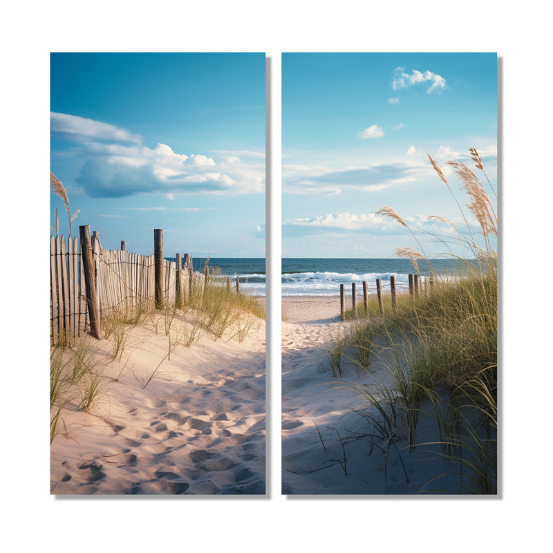 «Path To The Beach IV - Coastal Beach», art encadré, 32" H x 32" W, Wrapped Canvas, Does Not Apply