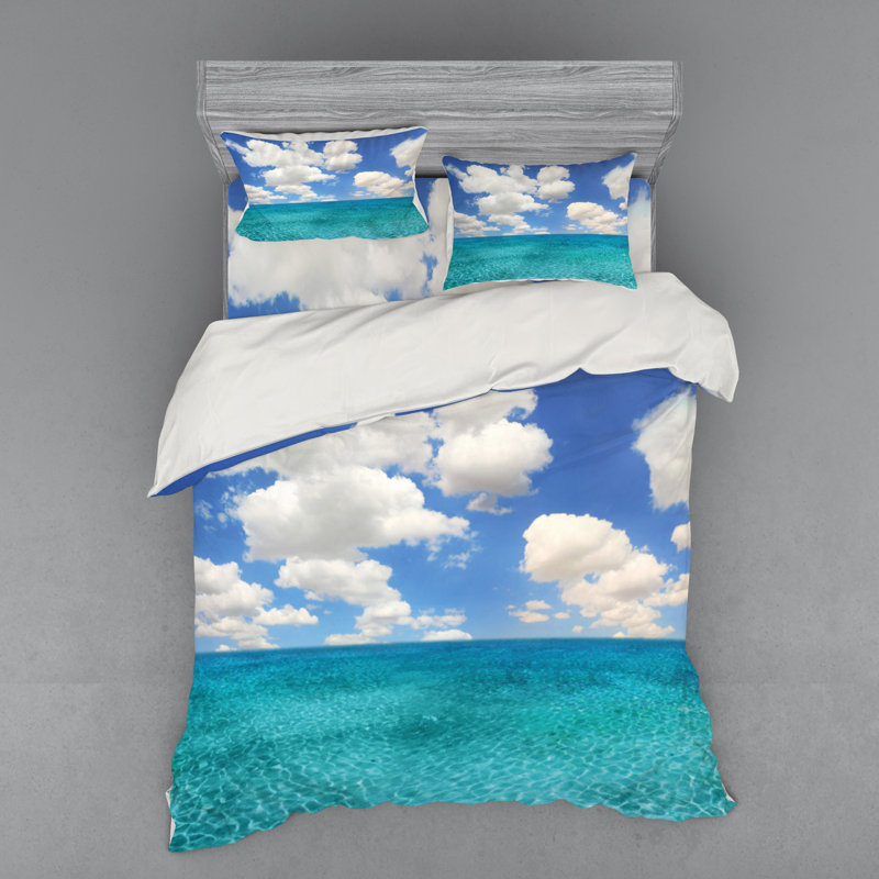 Coastal Polyester Duvet Cover, Queen Duvet Cover + 3 Additional Pieces