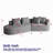 112'' Left Hand Facing Chenille Curved Free Combination Sofa-1318295030-1318295039