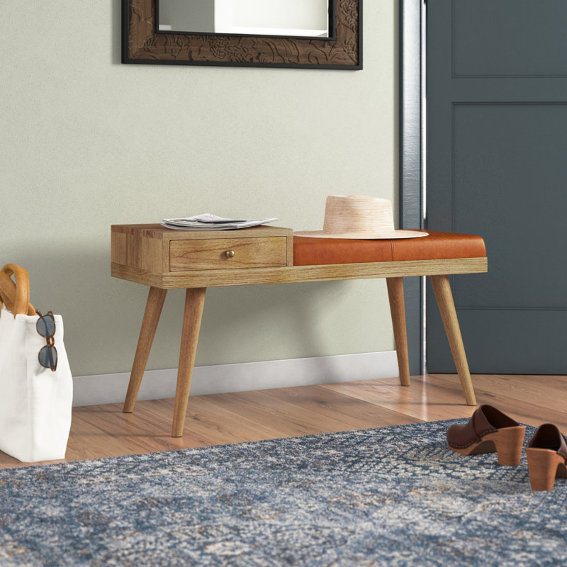 Sarahi Goatskin Upholstered Storage Bench