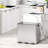 Steel,Plastic Step On Multi-Compartment Rubbish & Recycling Bin - 45L