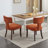 Farmhouse Mid Century Linen Fabric Dining Chairs Set Of 2