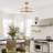 29.1" Caged Ceiling Fan with Dimmable LED Lights and Remote Control