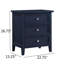 Table de chevet 3 tiroirs Luca - Bleu minuit-2003366213