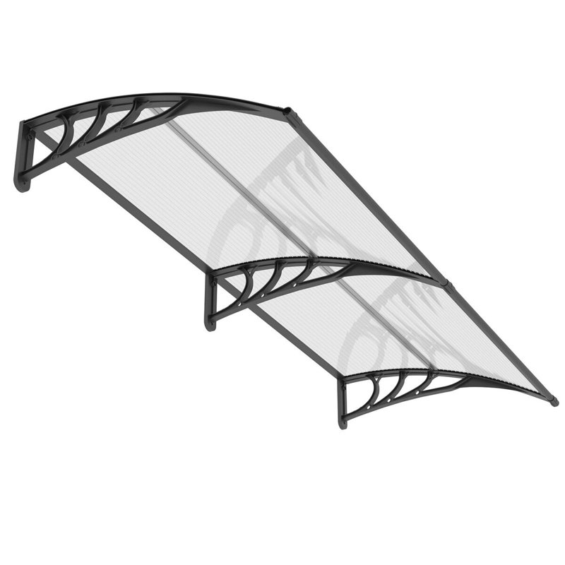 GUANSU-CN Polycarbonate Cover Retractable Door / Window Awning, 90x150 cm