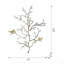 Ensemble de 2 sculptures murales en métal avec accents d'oiseaux 17 x 5,5 x 22 po