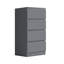 Carlton 4 Drawer Tallboy Chest Of Drawers. 40cm Wide. Matt Finish. Scratch Resistant. Modern No Handle Design.-101112906