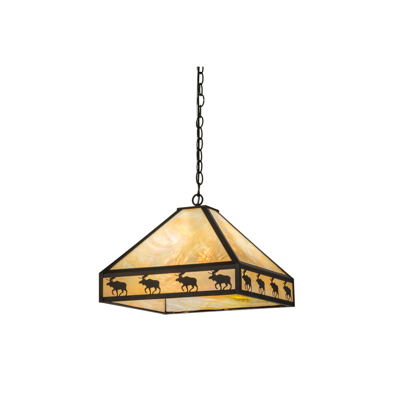 Lustre carré/rectangulaire 3 lumières ombrées Zacharias