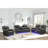 Modern Contemporary LED Power Recliner Loveseat With Console, Storage,  Stainless Cup Holder,Tooth Speaker