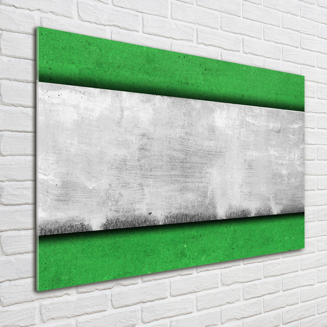 Glasbild Green Wall