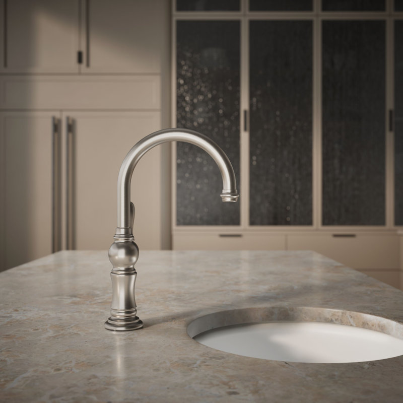 Artifacts® Single-Hole Bar Faucet with Supply Lines, Vibrant Stainless