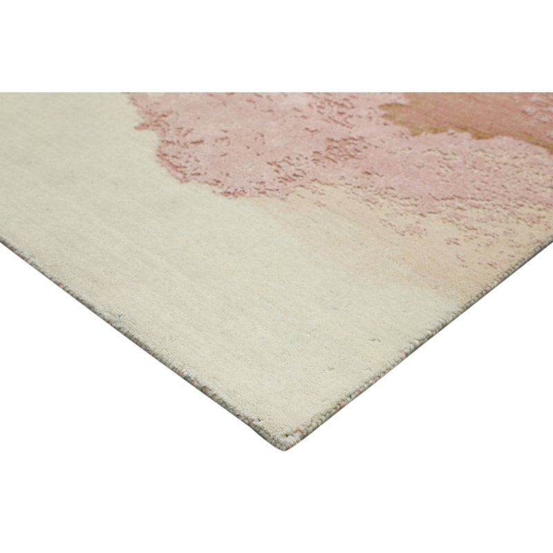 Tapis beige et doré de haute qualité noué à la main, Rectangle 8 pi x 10 pi