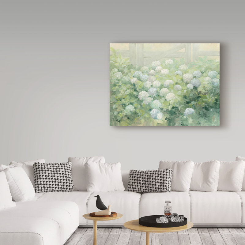« hortensia lane », reproduction de peinture à l’acrylique sur toile tendue, H 14 po x l 19 po x P 2 po