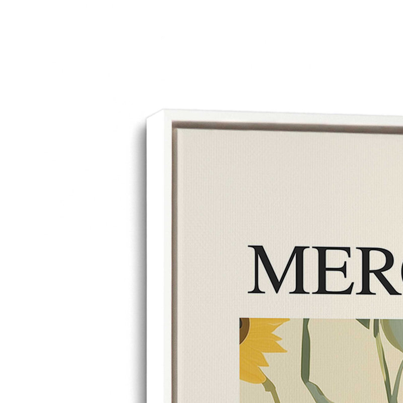 Marché aux fleurs d'été en Toscane, H 12,75 po x l 8,75 po, Cadre flottant blanc opaque