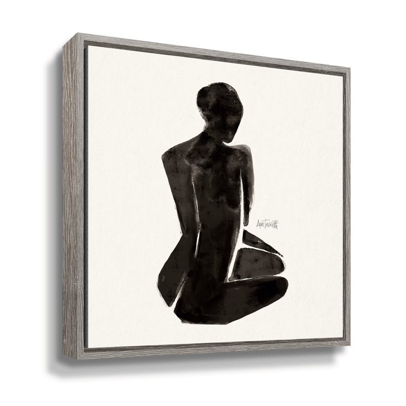 «Neutral Nudes I Sq Gallery», toile tendue avec cadre flottant, Cadre flottant gris clair, H 14 po x l 14 po x P 2 po