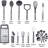 Lux Decor Collection 23-Piece Essential Kitchen Utensil Set Multipurpose Nylon and Stainless Steel Cooking Tools-50291449