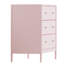 Commode 4 tiroirs pour la chambre à coucher, commode large avec boutons ronds en métal, commode de rangement moderne en bois, armoire de rangement de chambre à coucher pour placard de salon-32462315