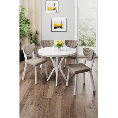 Ensemble de table et chaises de salle à manger (5 pièces)
