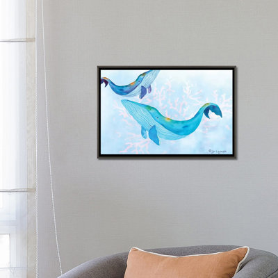 Whales Play Ocean par Jo Lynch - reproduction d'art