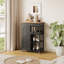 Solid Wood Top Kitchen Island Cart with Wheels, Drawers, Storage Cabinet, Towel Rack & Hooks-949392971