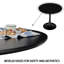 Ensemble de table à manger moderne pour 2 à 4 personnes avec panneau de fibres à densité moyenne durable et métal