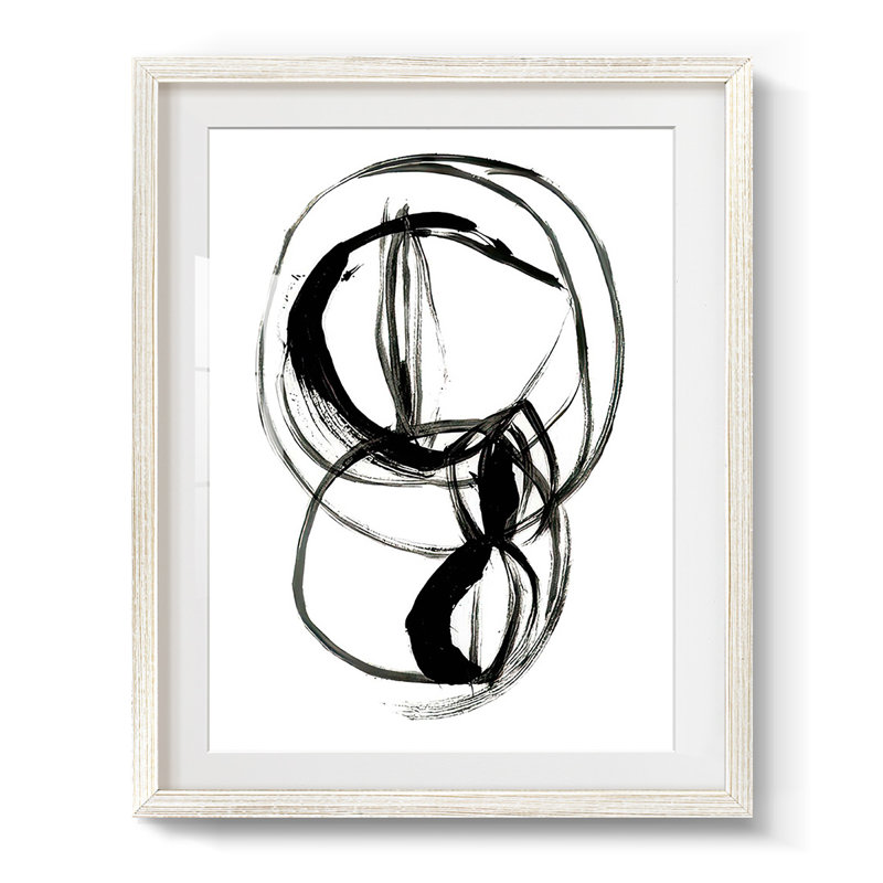 Encres I - impression encadrée, H 25,5 po x l 17,5 po, Blanc