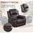 Azuredee 38.5" Wide Brown Faux Leather Manual Standard Recliner ArmChair