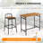 Industrial-Style Outdoor Bar Table And Stools Set