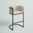 Cosmopolitan Mid-Century Modern Vegan Leather Upholstered Metal Counter Stool in Cream-150971120-150751844