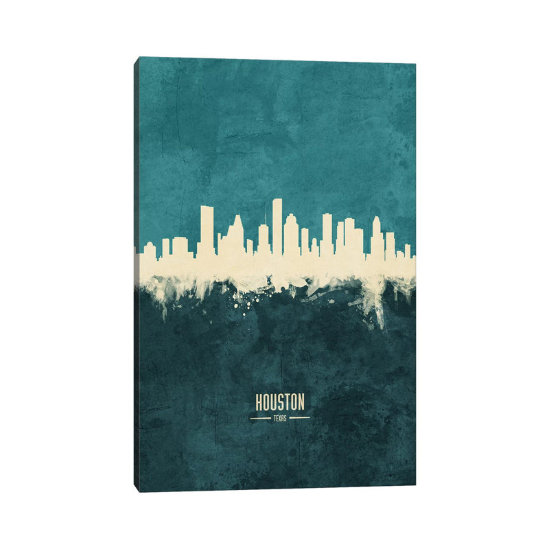 Houston Texas Skyline by Michael Tompsett - Wrapped Canvas Print, 101.6 cm H x 66.04 cm W x 3.175 cm D