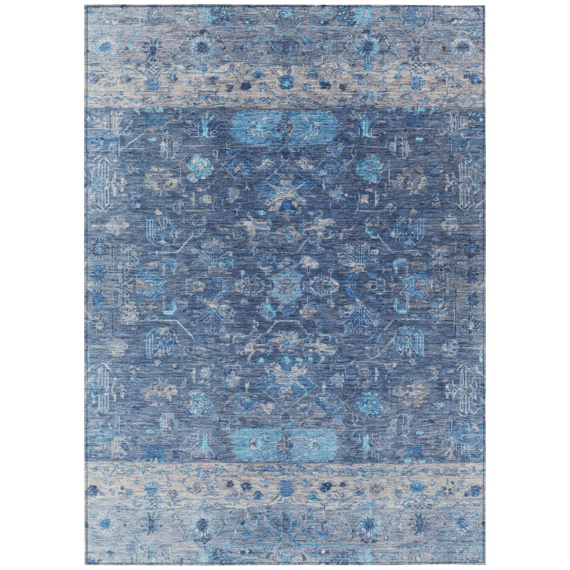 Machine Washable Indoor/Outdoor Hashlamoun ACN2323 Global Rug, Rectangle 2'6" x 3'10"