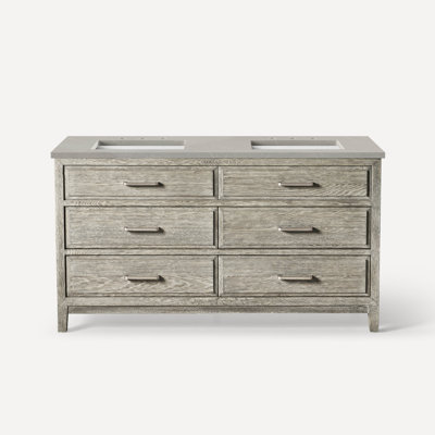 Meuble-lavabo double sur pied 60 po Chestnut Hill