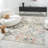 Isebelle Performance Modern Abstract Blue/Rust/Multicolor Rug-1423253012