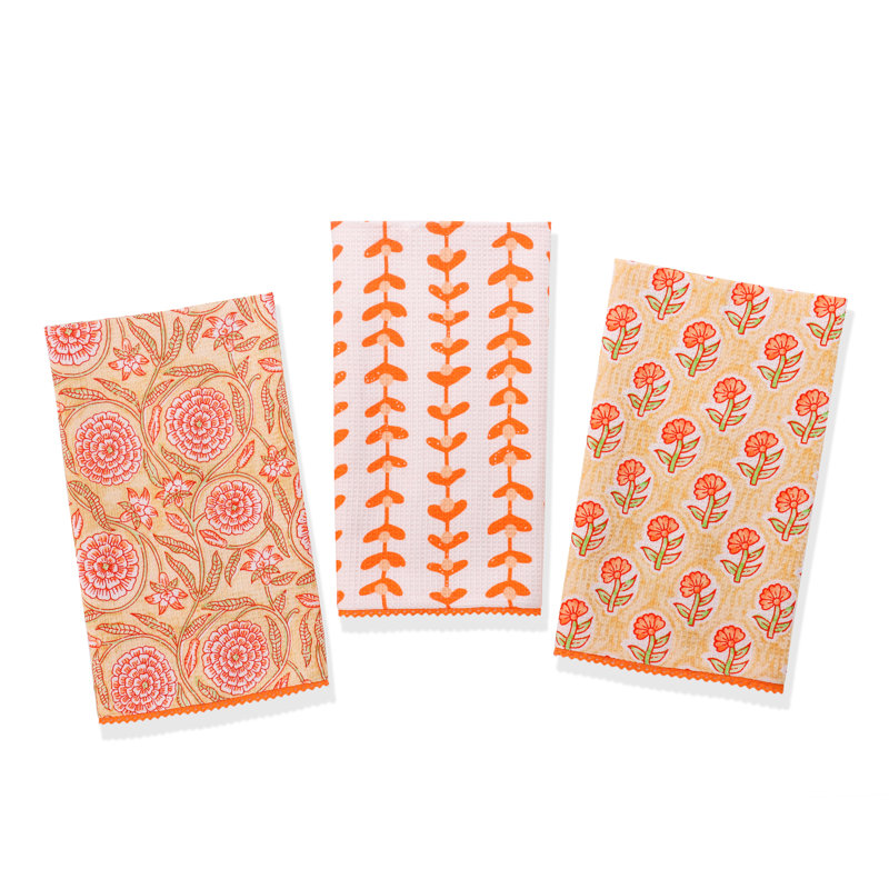 Ensemble de serviettes de cuisine en coton Marigold
