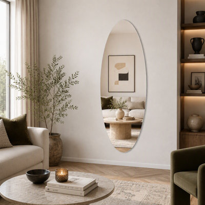 Oval Full-Length Wall Mirror