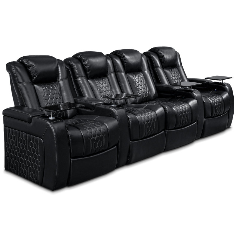 Fauteuils inclinables électriques modernes en cuir fleur pour le divertissement à domicile