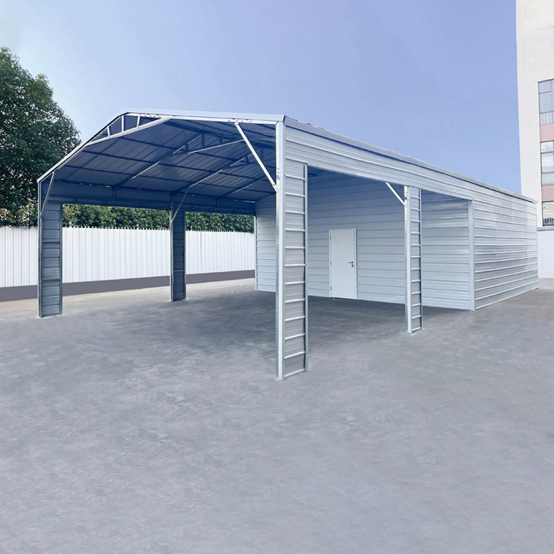 Durable Steel Storage Sheds, Reinforced Large Garage With Modern Design