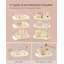 Organisateur de maquillage à 3 niveaux avec accessoires personnalisables - Porte-bijoux et porte-bijoux peu encombrant pour meuble-lavabo, chambre à coucher ou salle de bain - Fabrication robuste en métal et en plastique PET