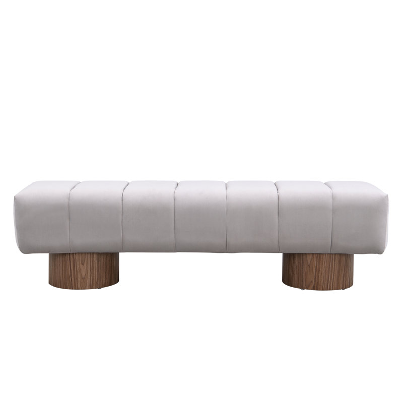 Gray Fabric Upholstered Shoe Bench, 300 Lbs Weight Capacity, No Assembly Dining Gray, Assembly, Floor- Design, Light Gray