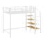 Lit mezzanine simple avec escalier de rangement et tablette supérieure avec structure de lit mezzanine simple en métal-272397330