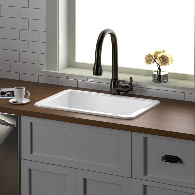 Orabella 26.5'' L Single Bowl Fireclay Kitchen Sink