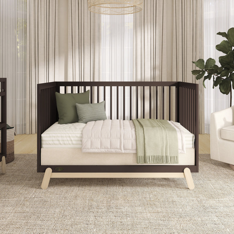 Lit de bébé convertible 5 en 1 Dream On Me Hygge, Chocolate Chip and Vintage Oak