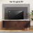 63" Fluted TV Stand With Power Outlet and Adjustable Shelves, Mid Century Modern TV Console, Sliding Doors Entertainment Center and Media Console for TVs 40" - 65"-347482083-346232005