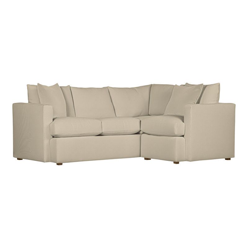 American Bungalow 2-Piece Sectional, Tuck Linen, Havana