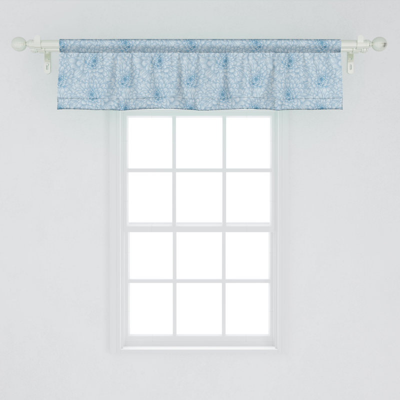 Ensemble de 2 cantonnières bleues Ambesonne, L 54 po x L 12 po