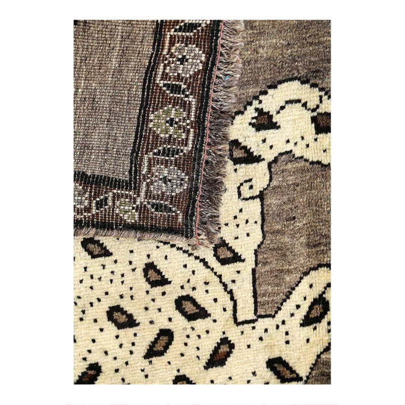 Tapis noué à la main 3 pi 4 po x 6 pi 5 po Animal