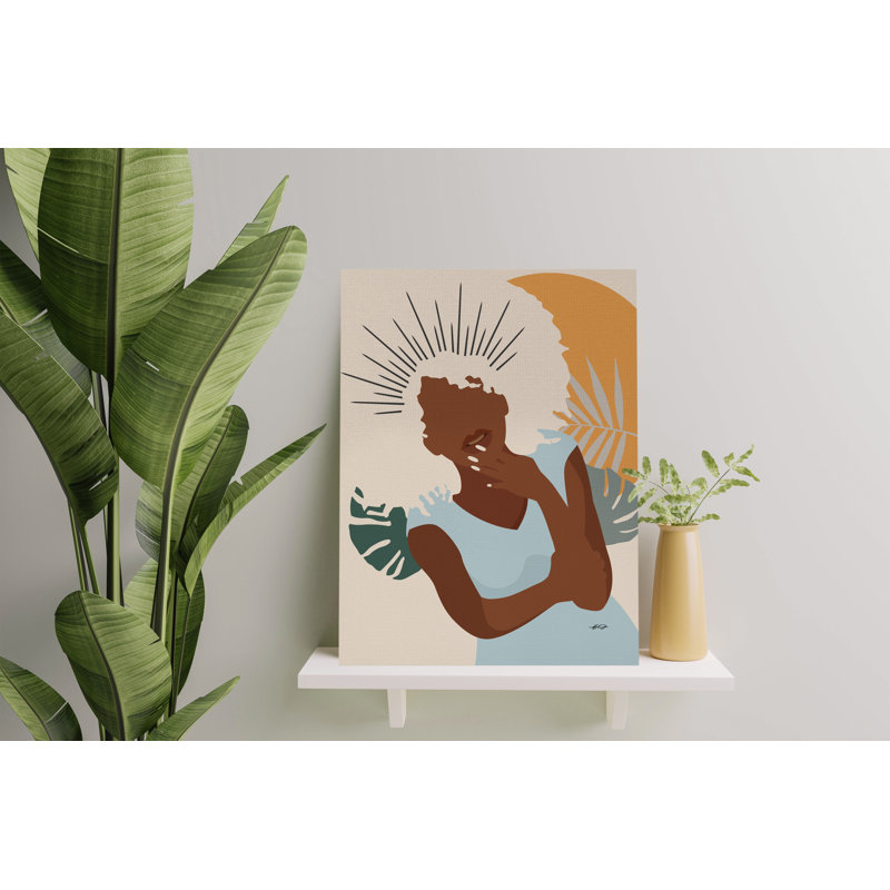 «Halo Queen African American Woman» par Ify Ojo, impression sur toile tendue, H 24 po x l 36 po x P 3 po