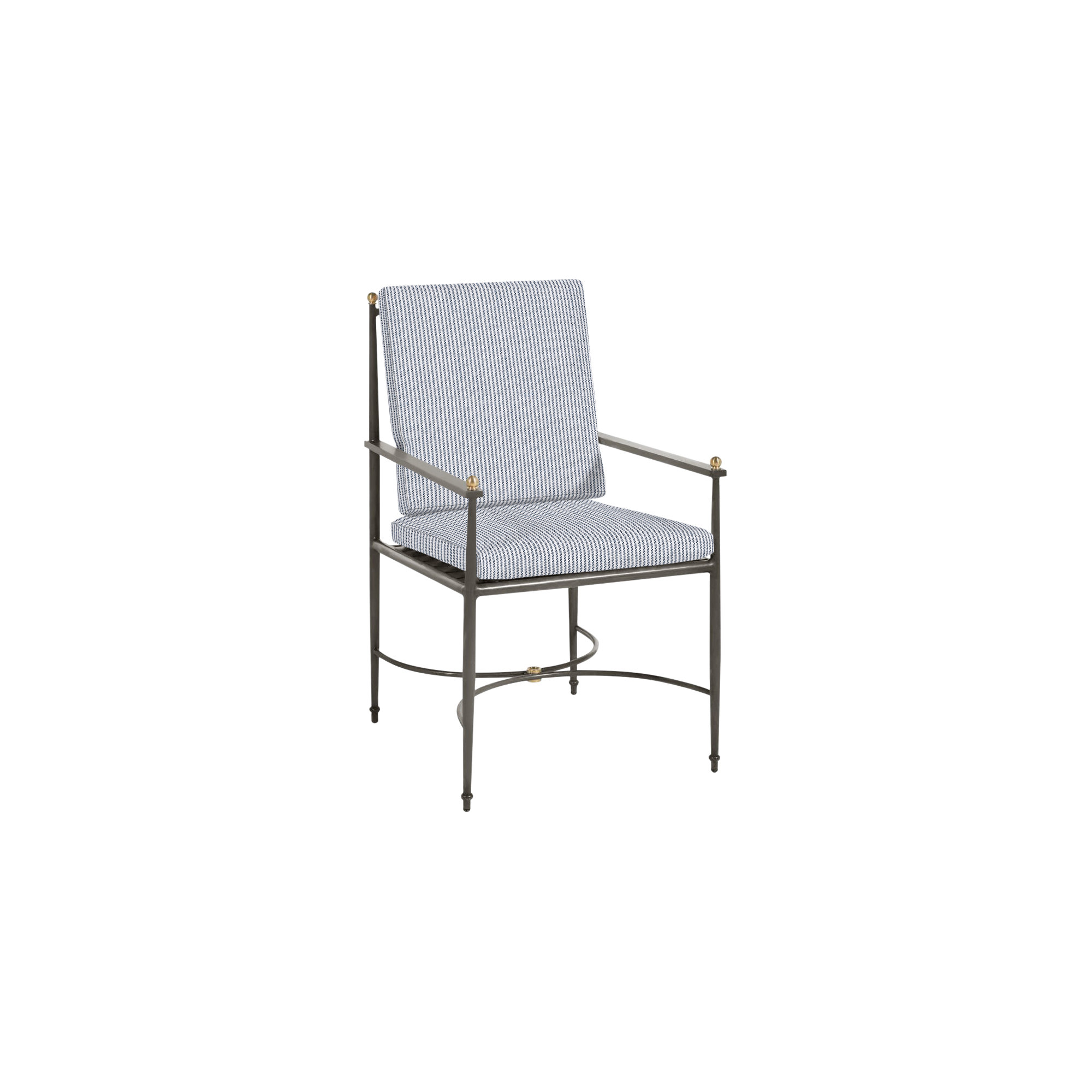 Roma Wrought Aluminum Outdoor Arm Chair, Perigold Poros Rattan, No Welt
