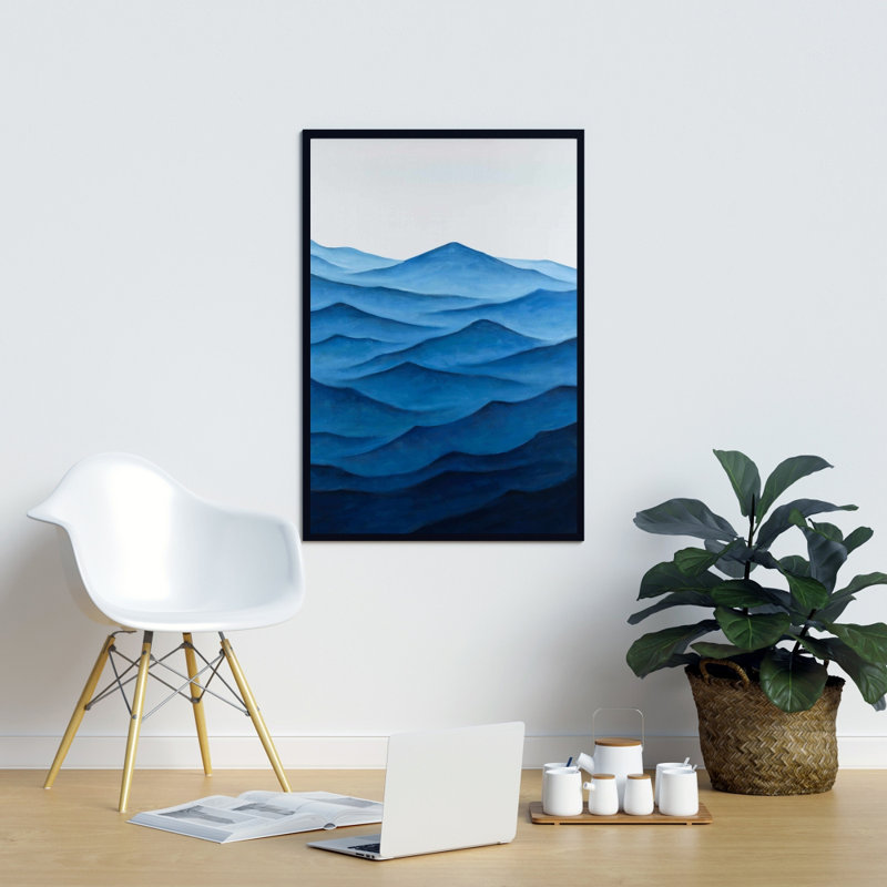 " Dark calm ocean waves " Print, 36" H x 24" W
