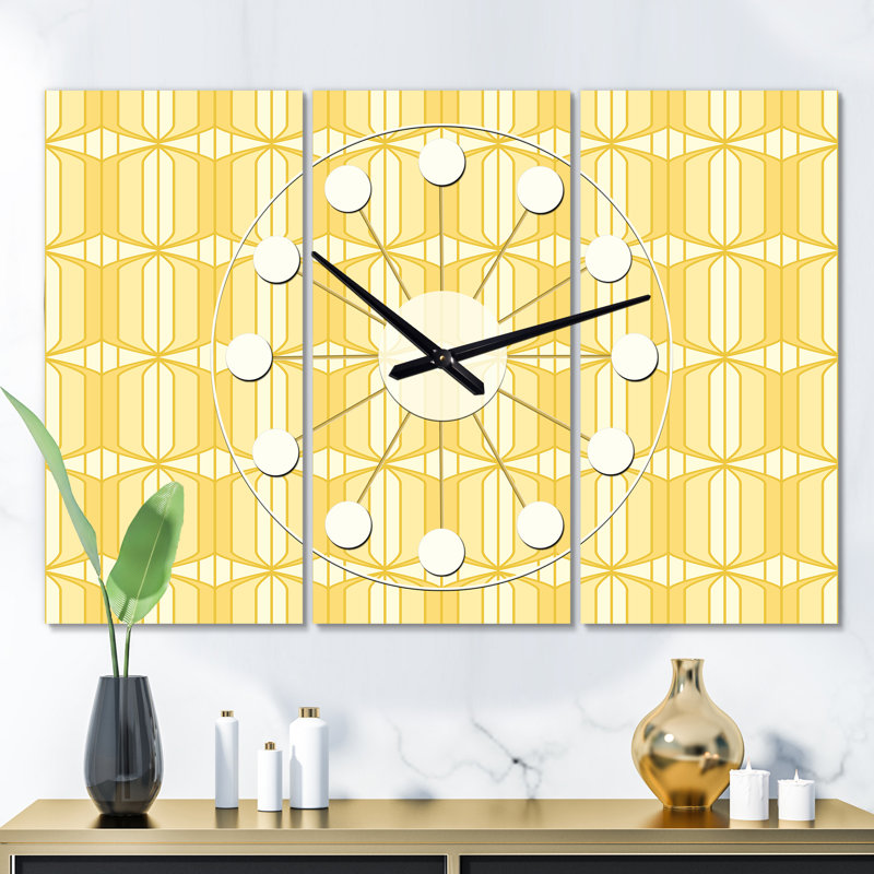 Très grande horloge murale rétro décorative iii Mid-Century